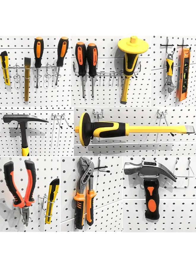 206pcs Metal Hooks and Pegboard Organizer Kit for Garage Workshop Storage and Crafts - Image 4